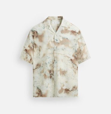Zara abstract print shirt-camel