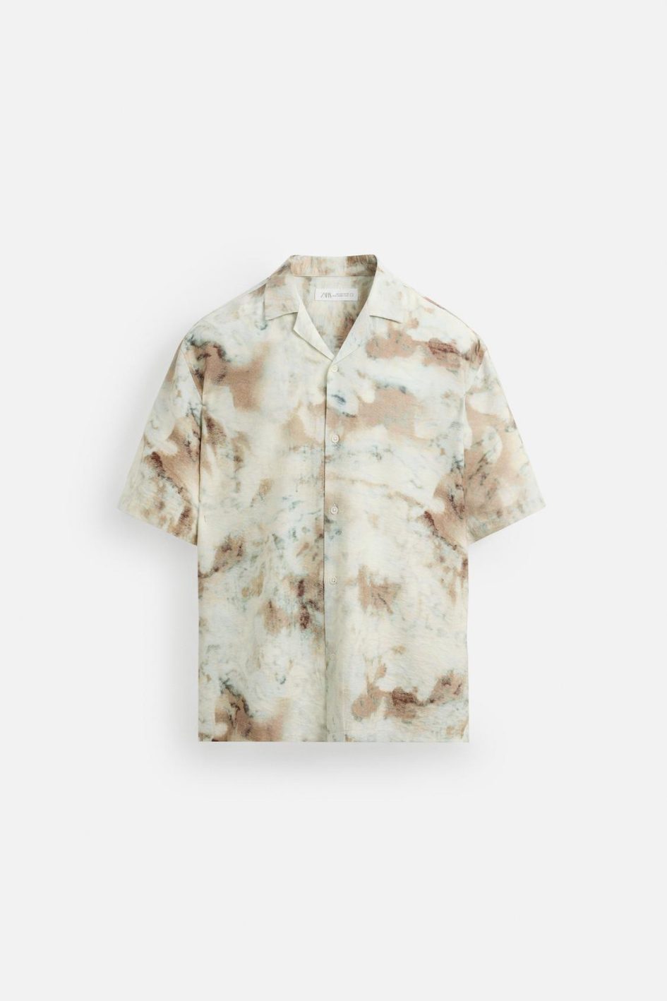 Zara abstract print shirt-camel