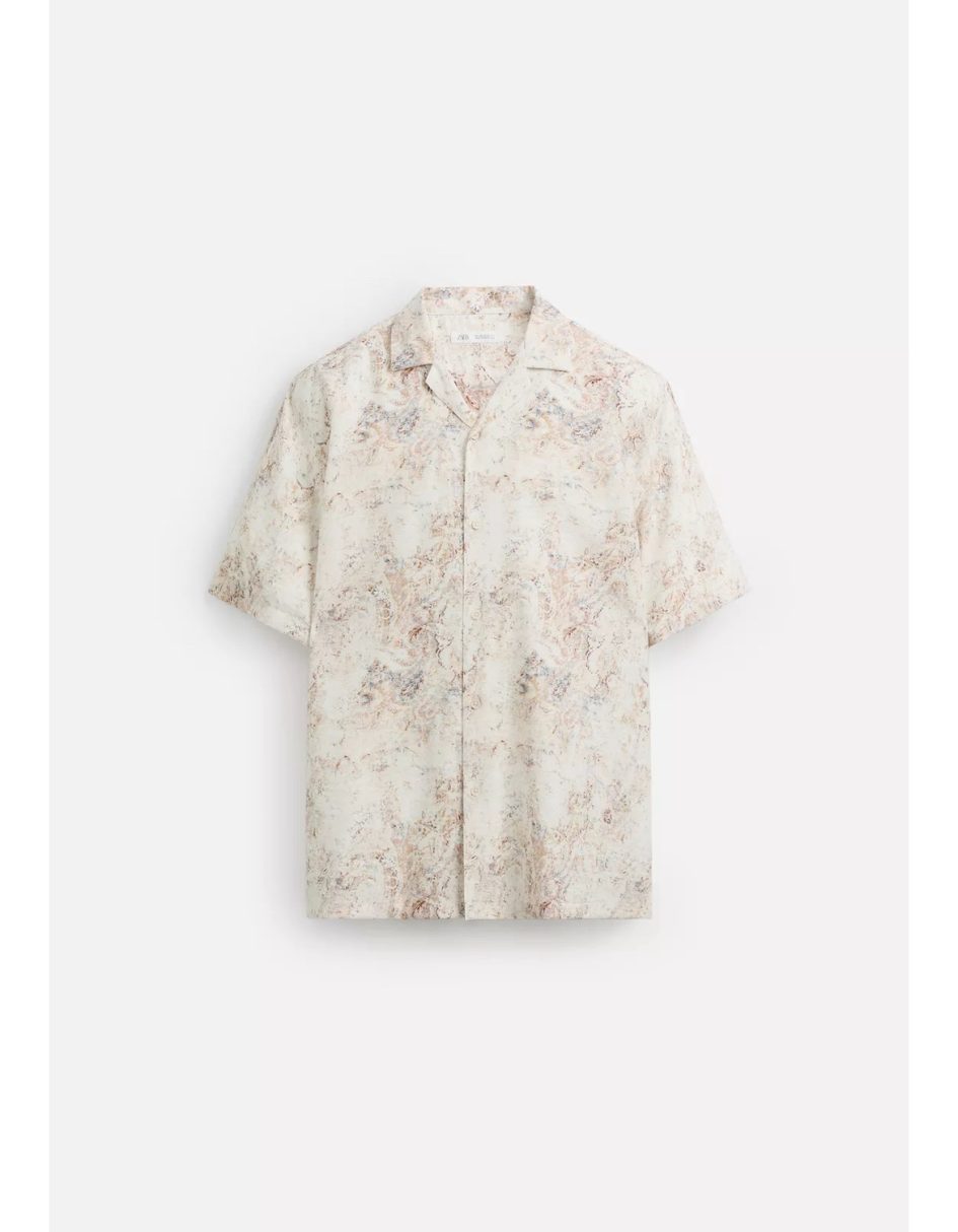 Zara abstract print shirt-reddish