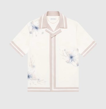 Manière De Voir Floral Border Resort Shirt - Cream