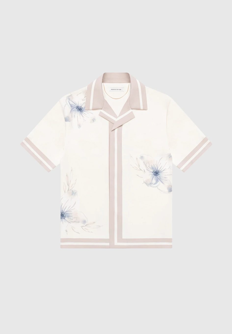 Manière De Voir Floral Border Resort Shirt - Cream