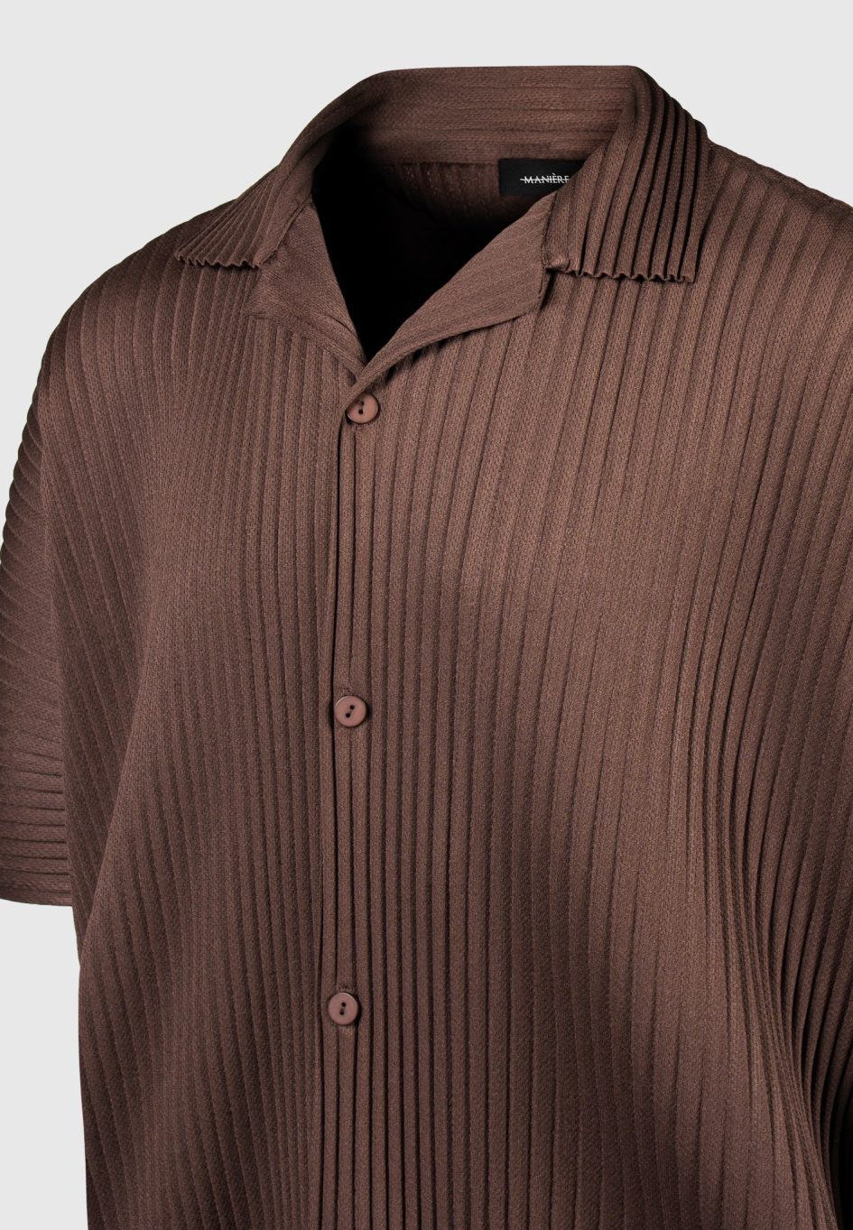 Manière De Voir Pascal - Pleated Shirt - Brown