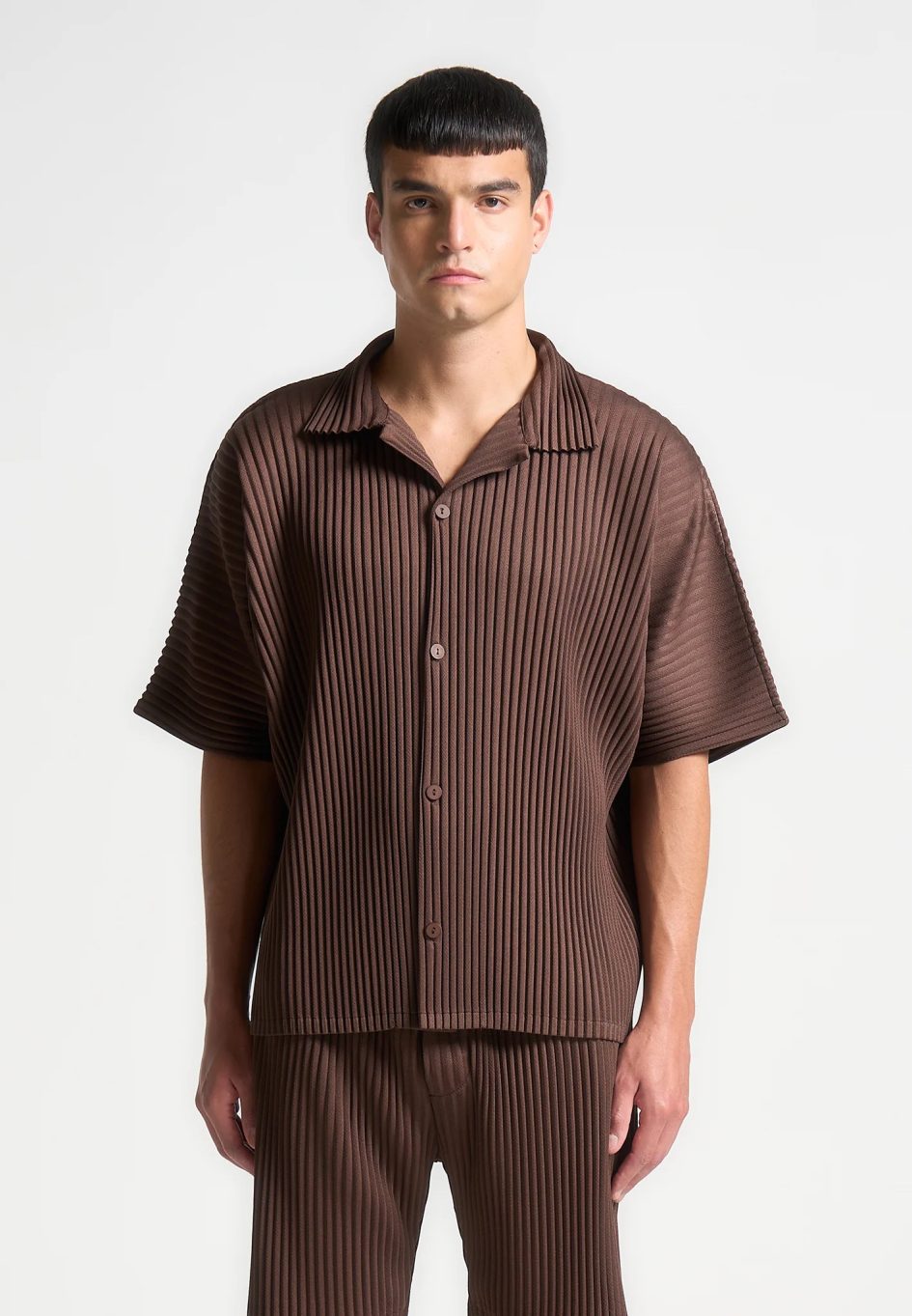 Manière De Voir Pascal - Pleated Shirt - Brown