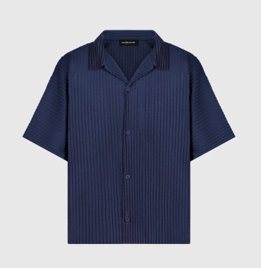 Manière De Voir Pascal - Pleated Shirt - Navy