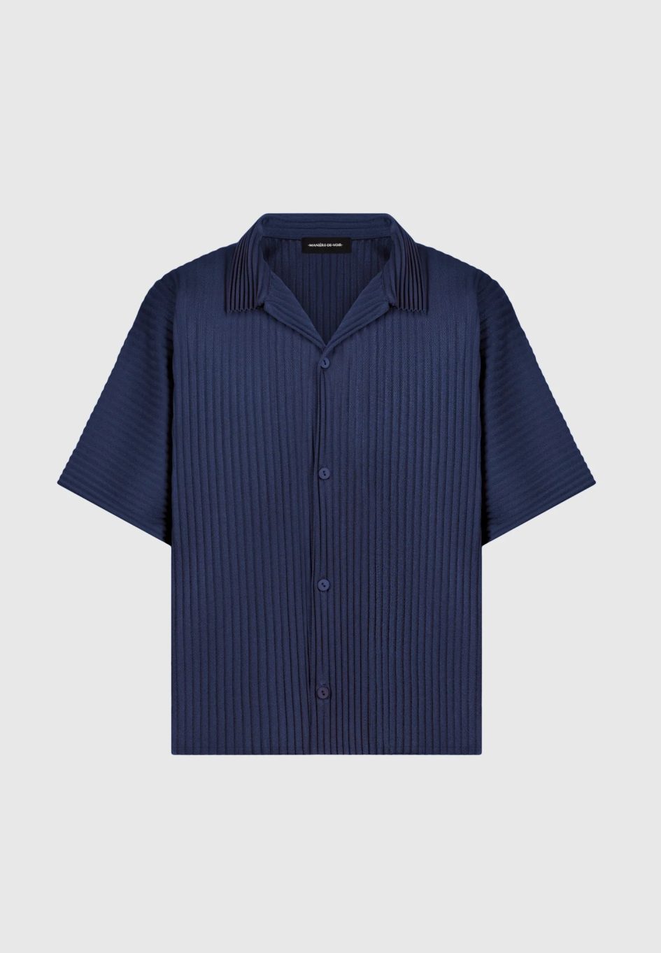 Manière De Voir Pascal - Pleated Shirt - Navy