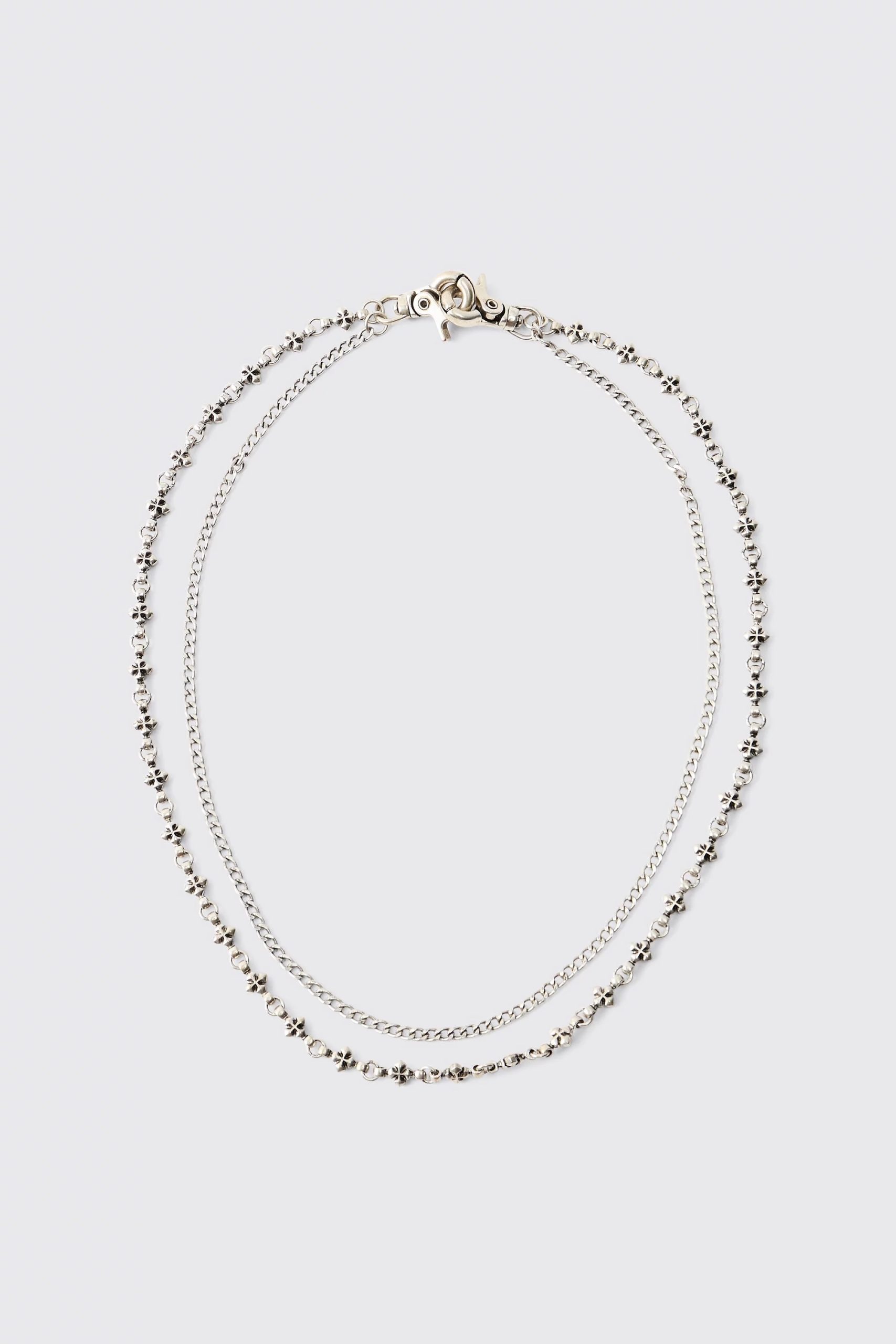 Boohooman Layered jeans chain