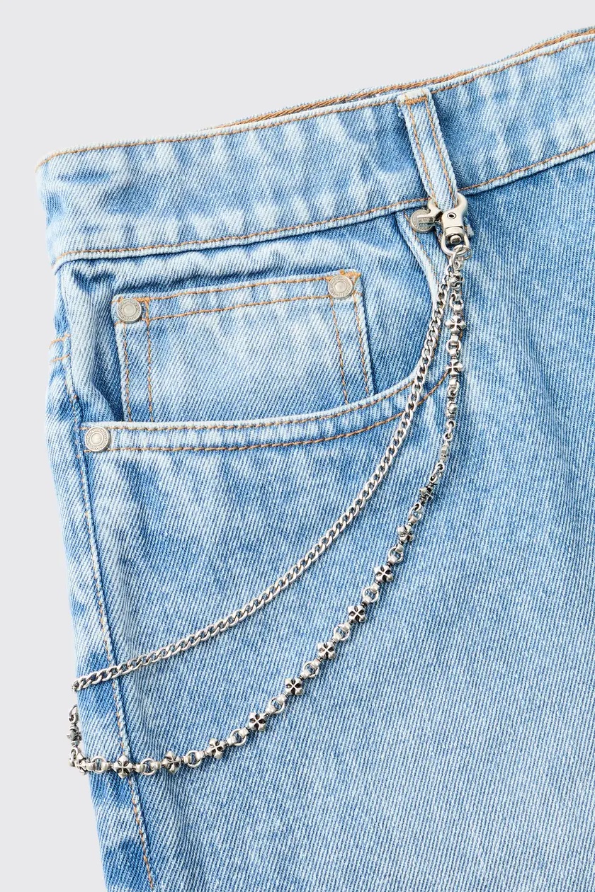 Boohooman Layered jeans chain