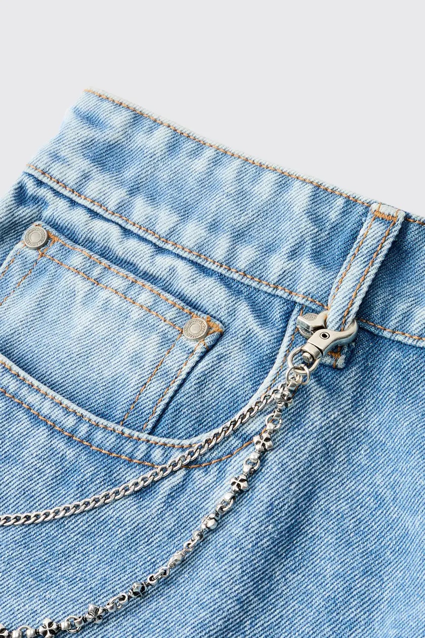 Boohooman Layered jeans chain